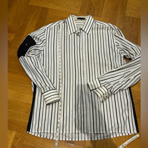 Cortigiani Italy Men’s cotton button down striped shirt Sz 60 USA Sz XXl
